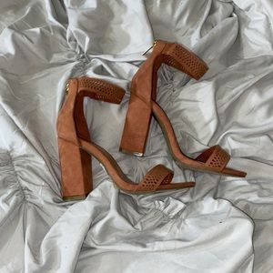 Chunky Ankle Strap Heels